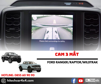 CAMERA 3 MẮT, BỘ 3 CAMERA TIẾN VÀ CẠP LỀ TÍCH HỢP VÀO MÀN HÌNH SYNC CHO CÁC DÒNG XE FORD