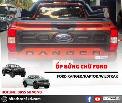ỐP BỬNG SAU CHỮ FORD CHO FORD RANGER 2022-2025