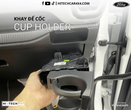 Khay Đựng Cốc Taplo Cho Ford Ranger NextGen – Khay Để Ly Chuyên Dụng