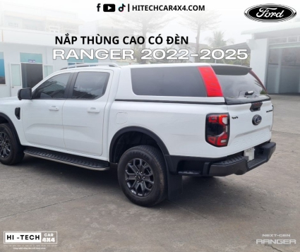 Nắp Thùng Cao Dành Cho Xe Bán Tải Ford Ranger – Có Đèn Phanh, Chống Nước, Bảo Vệ Hàng Hóa