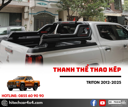 THANH THỂ THAO ĐÔI 2 ỐNG DÀNH CHO MITSUBISI TRITON