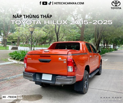 Nắp Thùng Thấp Cho Xe Bán Tải Toyota Hilux – Thiết Kế Gọn Gàng, Chống Nước, An Toàn Tuyệt Đối
